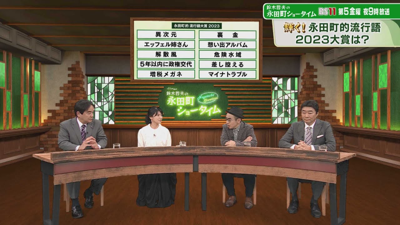 報道ライブ インサイドOUT 鈴木哲夫の永田町ショータイム「輝く！2023大賞　永田町的流行語はこれだ！」（2023年12月29日放送）