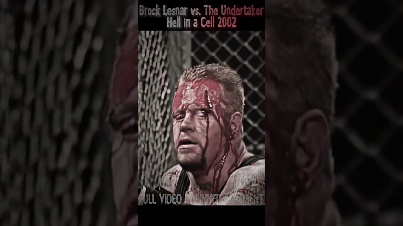 Brock Lesnar BUSTS OPEN The Undertaker 🤕🩸 #brocklesnar #undertaker #hellinacell #wwe #shorts