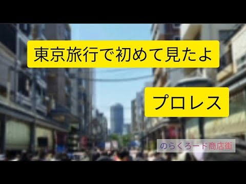 青空プロレス、東京旅行で初めてプロレス、のらくろード商店街