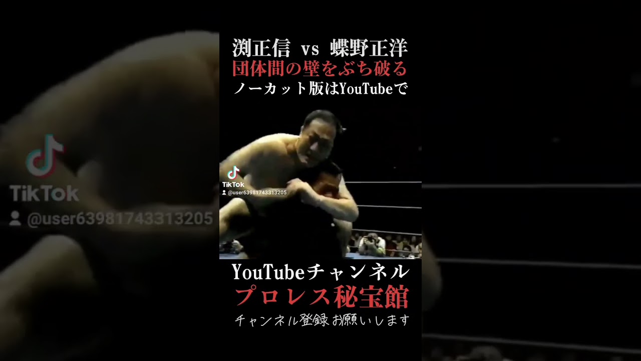 渕正信 vs 蝶野正洋 #渕正信 #蝶野正洋 #全日本プロレス #新日本プロレス #プロレス #YouTube #プロレス秘宝館 #shorts