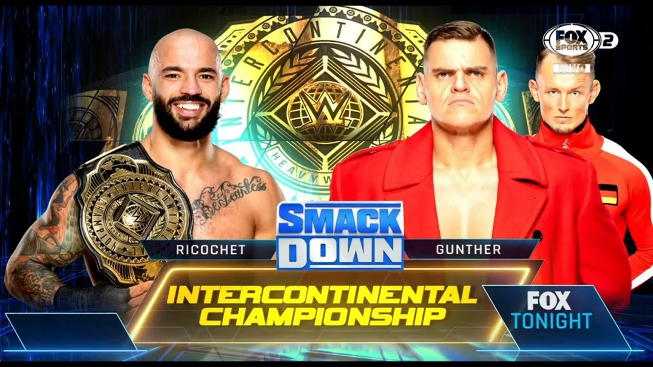 Gunther Vs Ricochet: Campeonato Intercontinental - WWE SmackDown Español Latino: 10/06/2022