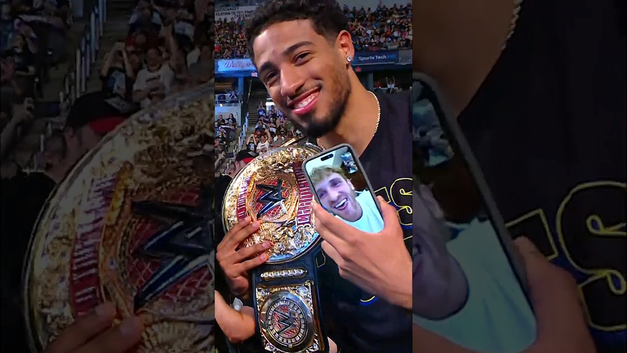 Tyrese Haliburton was front rowvat #WWERaw and he was on FT with the US CHAMP Logan Paul! 🔥🤝