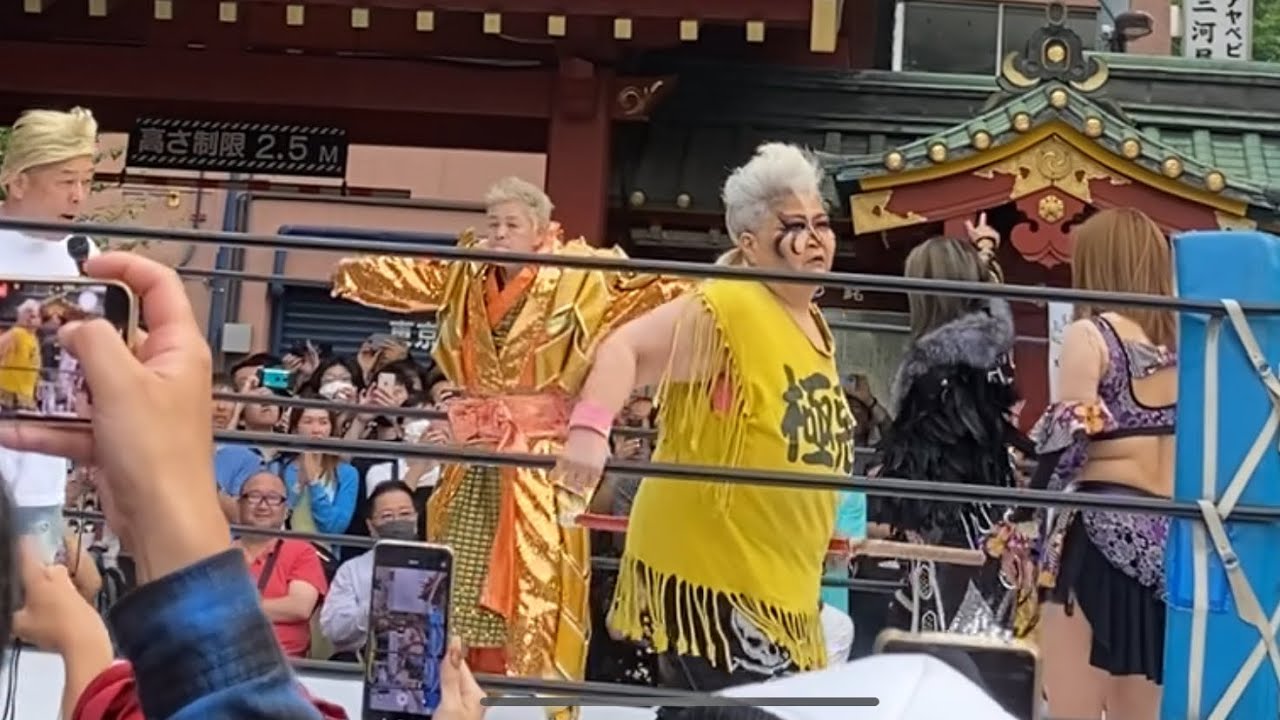 神田明神奉納プロレス　神取忍＆渡辺智子組VSダンプ松本＆藪下めぐみ組