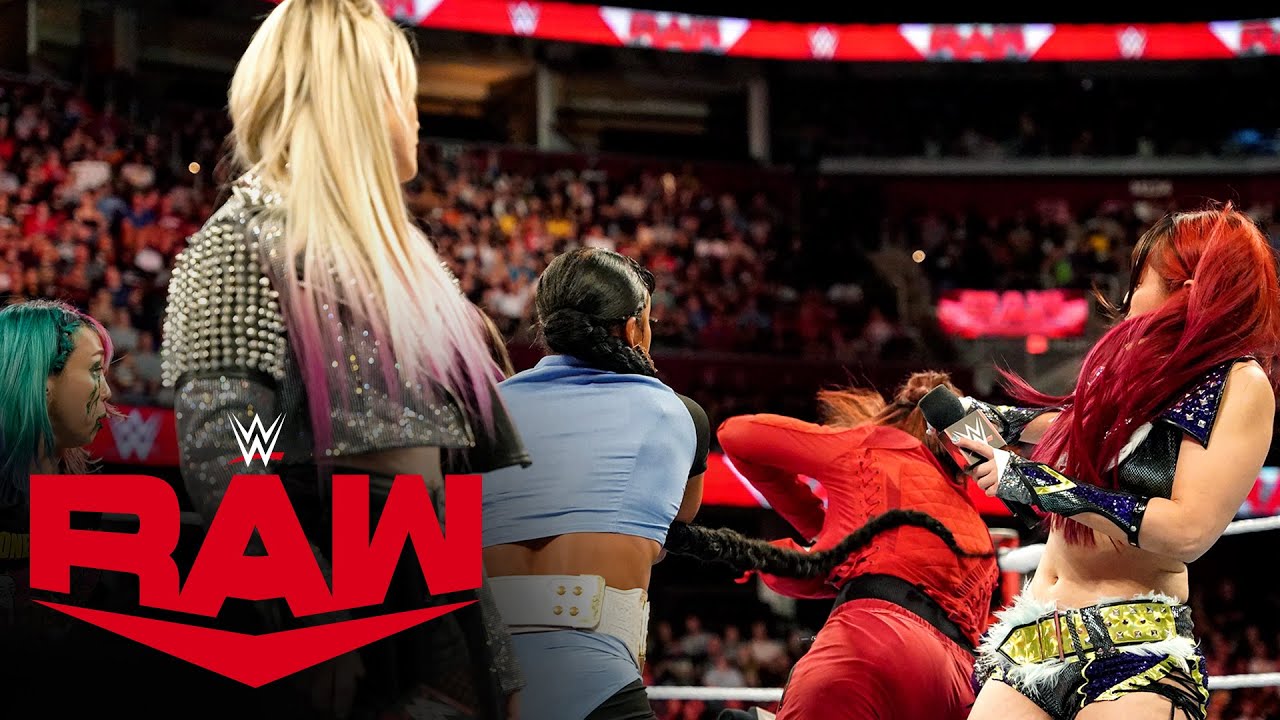 Bayley, Dakota Kai and IYO SKY brawl with Bianca Belair, Asuka and Alexa Bliss: Raw, Aug. 8, 2022