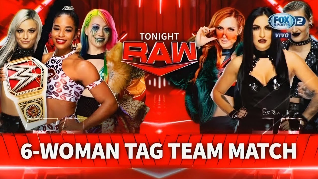 Asuka, Bianca Belair & Liv Morgan Vs Becky Lynch, Rhea & Sonya - WWE Raw Español: 02/05/2022