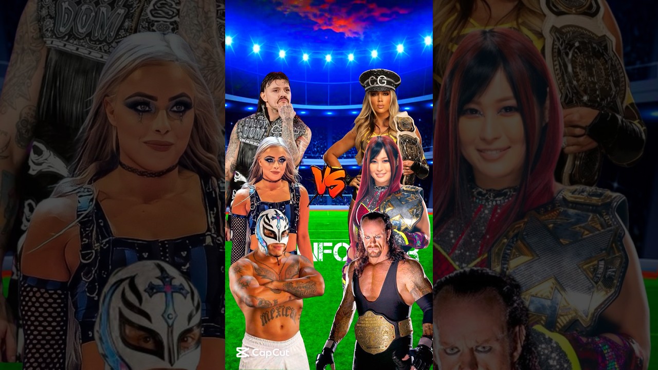 Rip Rey Mysterio & Dominik Mysterio & Liv Morgan vs. Iyo Sky & Chelsea Green & The Undertaker 😈 #wwe