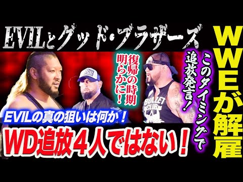 EVILとＷＷＥを解雇されたグッド・ブラザーズの関係性は！このタイミングで追放発言！EVILの真の狙いは何か！WD追放が４人ではないかも！新日本プロレス njpw njcup njpw53rd