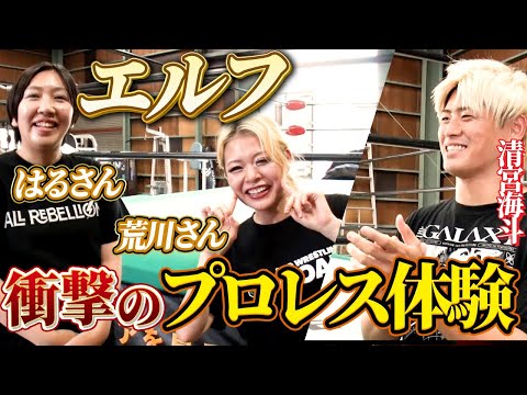 【衝撃のプロレス体験】エルフのお二人がプロレスリング・ノアの道場にやってきた！さらには特製ちゃんこも試食！清宮海斗の「こんなの初めてですよ！」TV