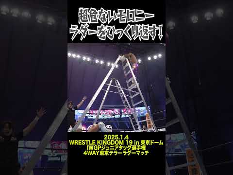 【新日本プロレス】超危ないモロニー ラダーをひっくり返す！ #shorts